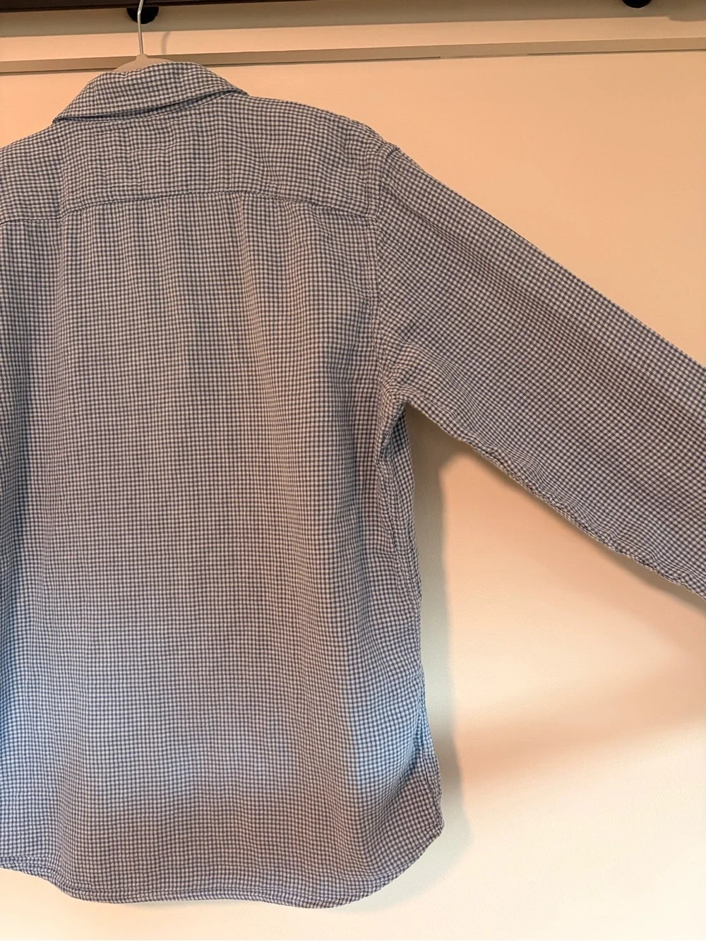 Banana Republic Men’s Light Blue Micro-Check Button-Down Shirt
